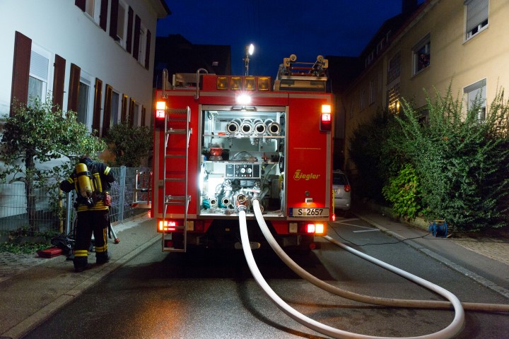 Feuerwehrübung Edelstahlverarbeitung Stuttgart